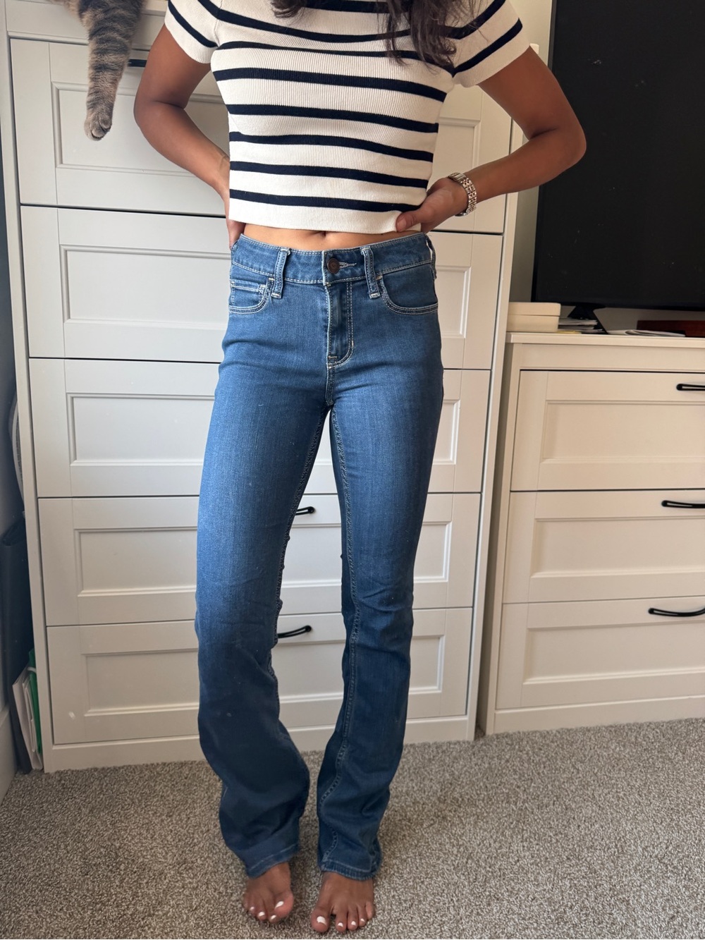 Hollister Classic Mid-Rise Blue Flare Jeans